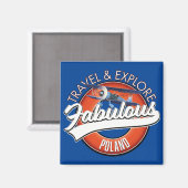 Das fabelhafte Polnische Logo Magnet (Vorderseite/Rückseite)