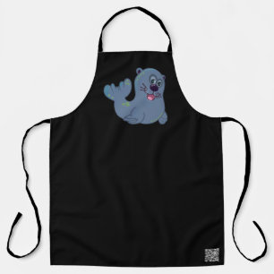 Das Fabric Seal bei Zazzle Maskottchen-Logo-Charak Schürze