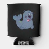 Das Fabric-Siegel im Zazzle Mascot Logo Dosenkühler (Vorderseite)