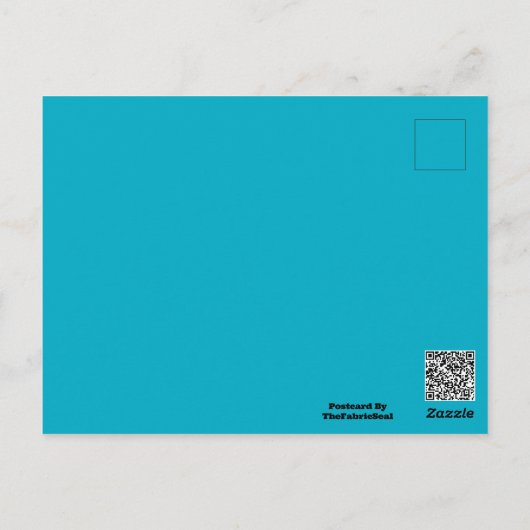 Das Fabric-Siegel im Zazzle Mascot Logo Postkarte (Rückseite)