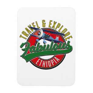 Das Fabulous Ethiopia Logo für Reisen Erforschen Magnet