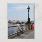 Das Fahrrad an der Themse Postkarte (Vorderseite)