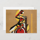 Das Fahrrad von Laszlo Moholy-Nagy Postkarte (Vorne/Hinten)