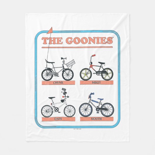 Das Fahrraddiagramm der Goonies Fleecedecke (Vorderseite)