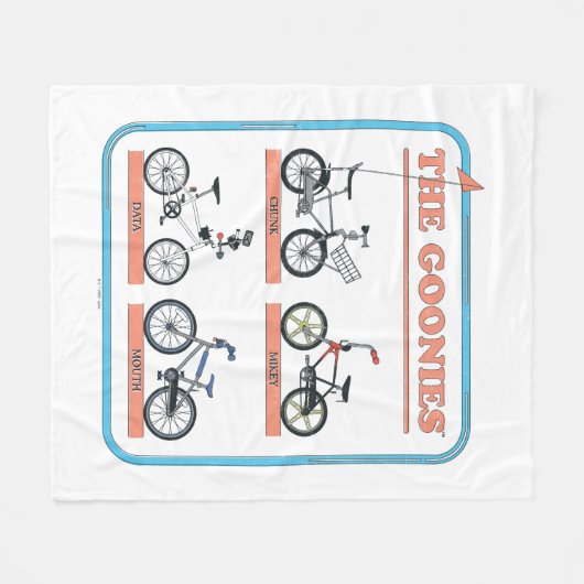 Das Fahrraddiagramm der Goonies Fleecedecke (Vorderseite (Horizontal))