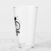 Das Fahrradfahren für das Groß-Ups läuft ab Glas (Links)