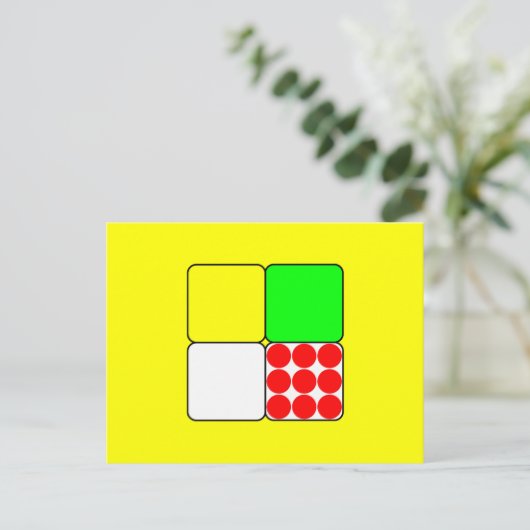 Das Fahrradrennen Jerseys 3 Gelb Postkarte (Stehend Vorderseite)