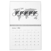 Das Fahrradrennen Nr. 3 schwarz in Weiß Kalender (Jan 2026)