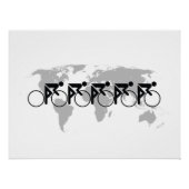 Das Fahrradrennen Nr. 3 schwarz in Weiß Poster (Vorderseite)