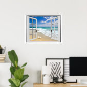 Das Fake zum Entspannen am Strand Poster (Heimbüro)