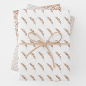 Das Faltpapier für die gefriergetrocknete Feder Geschenkpapier Set (Beispiel)