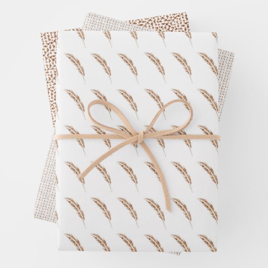 Das Faltpapier für die gefriergetrocknete Feder Geschenkpapier Set (Beispiel)