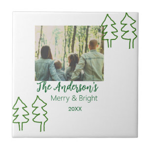Das familiengrüne Weihnachtsbaum Foto modern Fliese