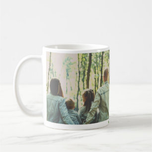 Das familiengrüne Weihnachtsbaum Foto modern Kaffeetasse