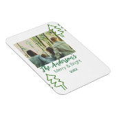 Das familiengrüne Weihnachtsbaum Foto modern Magnet (Rechte Seite)