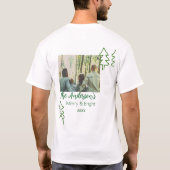 Das familiengrüne Weihnachtsbaum Foto modern T-Shirt (Rückseite)