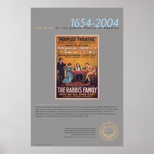 Das Familientheaterposter des Rabbiners Poster (Vorne)