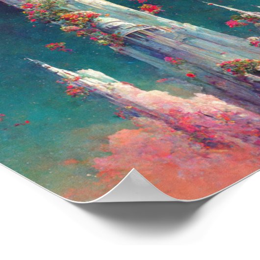 Das Fantasy Art Poster des blühenden Tower (Ecke)