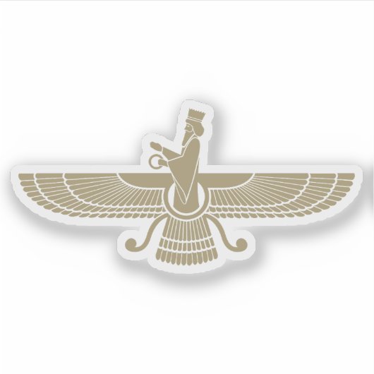 Das Faravahar-Symbol, Iran Aufkleber (Vorderseite)