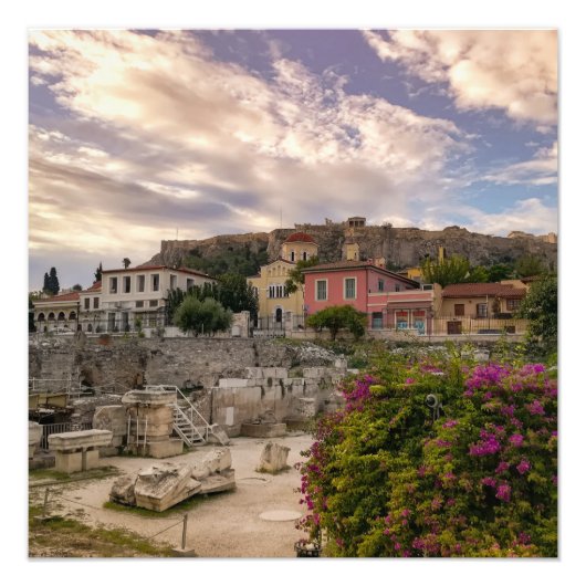 Das farbenfrohe Athen Fotodruck (Vorne)