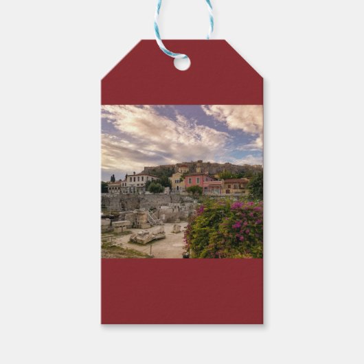Das farbenfrohe Athen Geschenkanhänger (Vorderseite)