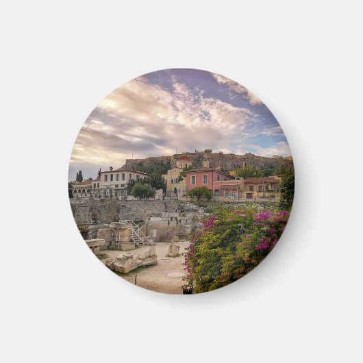Das farbenfrohe Athen Magnet (Vorne)