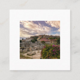 Das farbenfrohe Athen Quadratische Visitenkarte