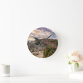 Das farbenfrohe Athen Runde Wanduhr (Zuhause)