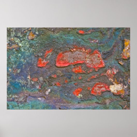 Das farbenfrohe Gesteinspulster der Natur Poster (Vorne)