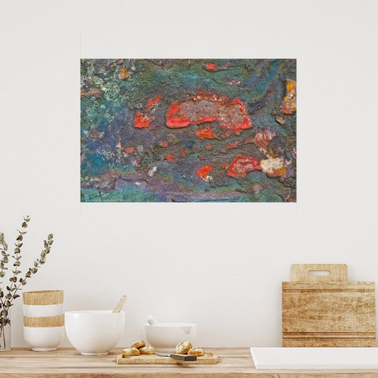 Das farbenfrohe Gesteinspulster der Natur Poster (Küche)