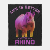 Das farbenfrohe Leben ist besser mit einem Rhino N Fleecedecke (Vorderseite)