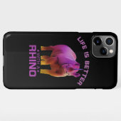 Das farbenfrohe Leben ist besser mit einem Rhino N iPhone Hülle (Rückseite (Horizontal))