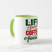 Das farbenfrohe Leben ist süß (Kaffee-Spaß) Tasse (Vorderseite Links)