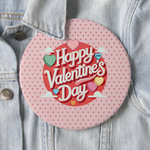 Das farbenfrohe Valentinstag Button
