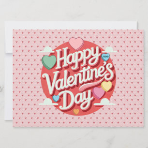 Das farbenfrohe Valentinstag Feiertagskarte