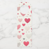 Das farbenfrohe Valentinstag Flaschenanhänger (Vorderseite)