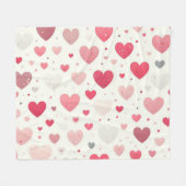 Das farbenfrohe Valentinstag Fleecedecke (Vorderseite (Horizontal))