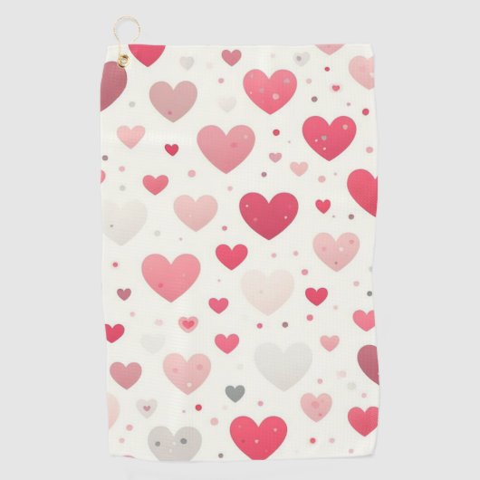 Das farbenfrohe Valentinstag Golfhandtuch (Vorderseite)
