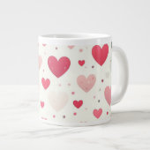 Das farbenfrohe Valentinstag Jumbo-Tasse (Vorderseite Rechts)