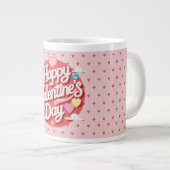 Das farbenfrohe Valentinstag Jumbo-Tasse (Vorderseite Rechts)