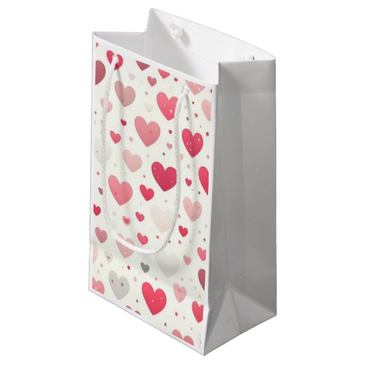 Das farbenfrohe Valentinstag Kleine Geschenktüte (Vorderseite Schrägansicht)