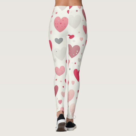 Das farbenfrohe Valentinstag Leggings (Rückseite)