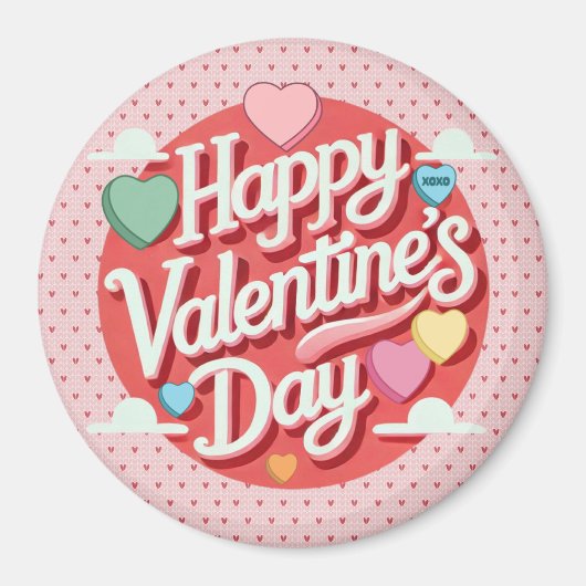Das farbenfrohe Valentinstag Magnet (Vorne)