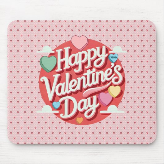 Das farbenfrohe Valentinstag Mousepad (Vorne)