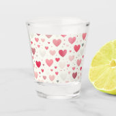 Das farbenfrohe Valentinstag Schnapsglas (Vorderseite)