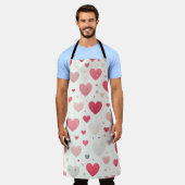 Das farbenfrohe Valentinstag Schürze (Getragen)