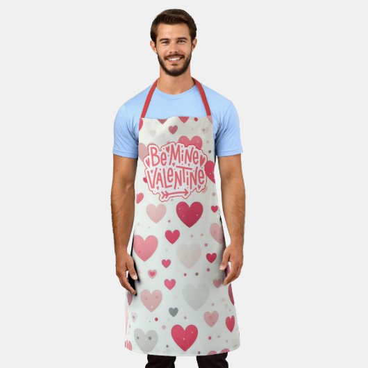 Das farbenfrohe Valentinstag Schürze (Getragen)