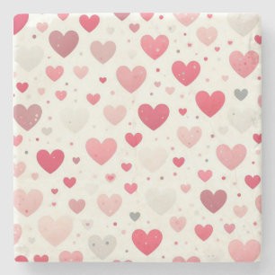 Das farbenfrohe Valentinstag Steinuntersetzer