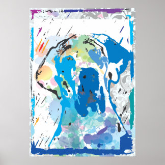 Das farbige Poster "Great Dane"