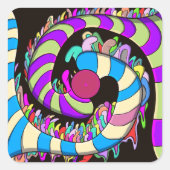 Das Faszinierende Quadratischer Aufkleber (Vorderseite)